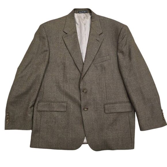 Lauren Ralph Lauren Blazer Men's 44S Brown Notch 100% Wool Formal Office Career - Picture 1 of 9